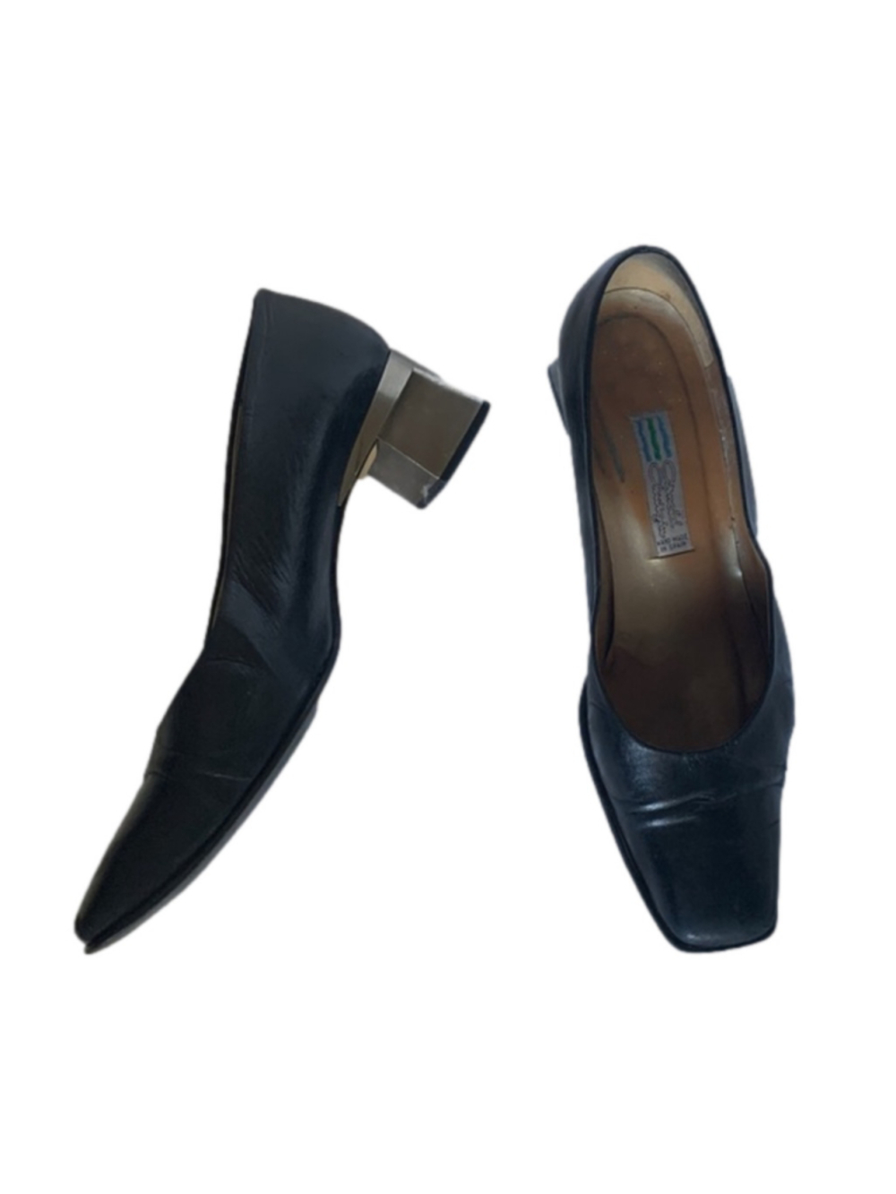 Arnold Churgin handmade black leather heels